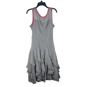 Robbie‎ Bee Dress Women's  Size 16 Striped Sleeveless Ruffled Preowned